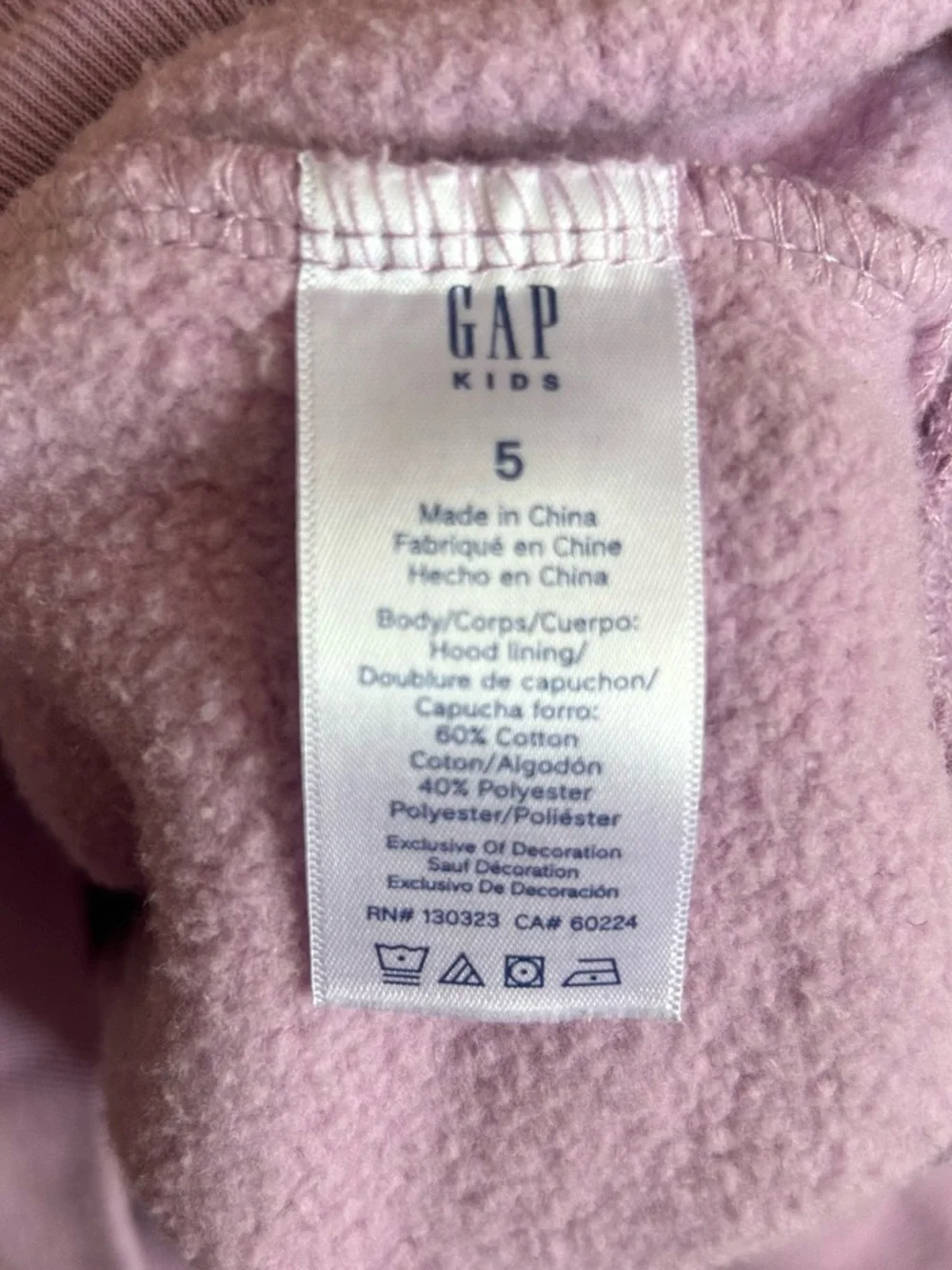 Gap Toddler Girls 2-Piece Logo Hoodie & Joggers Set - Lavender Purple - Size 5